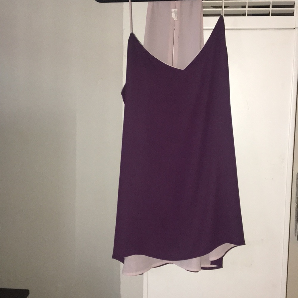 Express Purple and Light Pink Double-Layer Cami Top - Picture 2 of 6